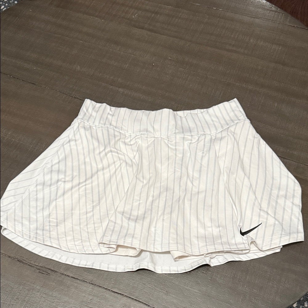 Nike White Striped Mini Skirt